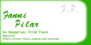 fanni pilar business card